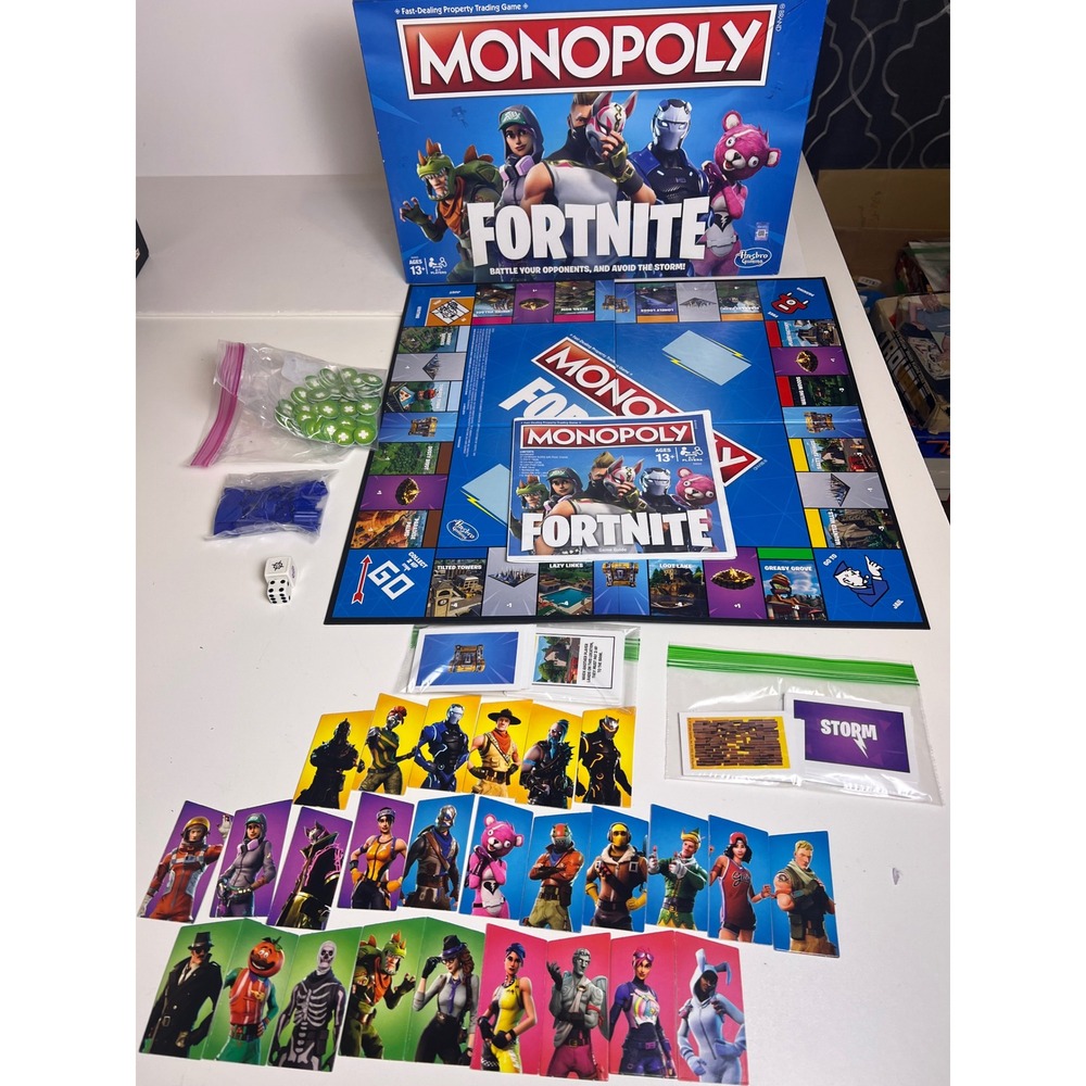Hasbro Monopoly Fortnite Edition Board Game 2018 Complete Battle Royale Strategy